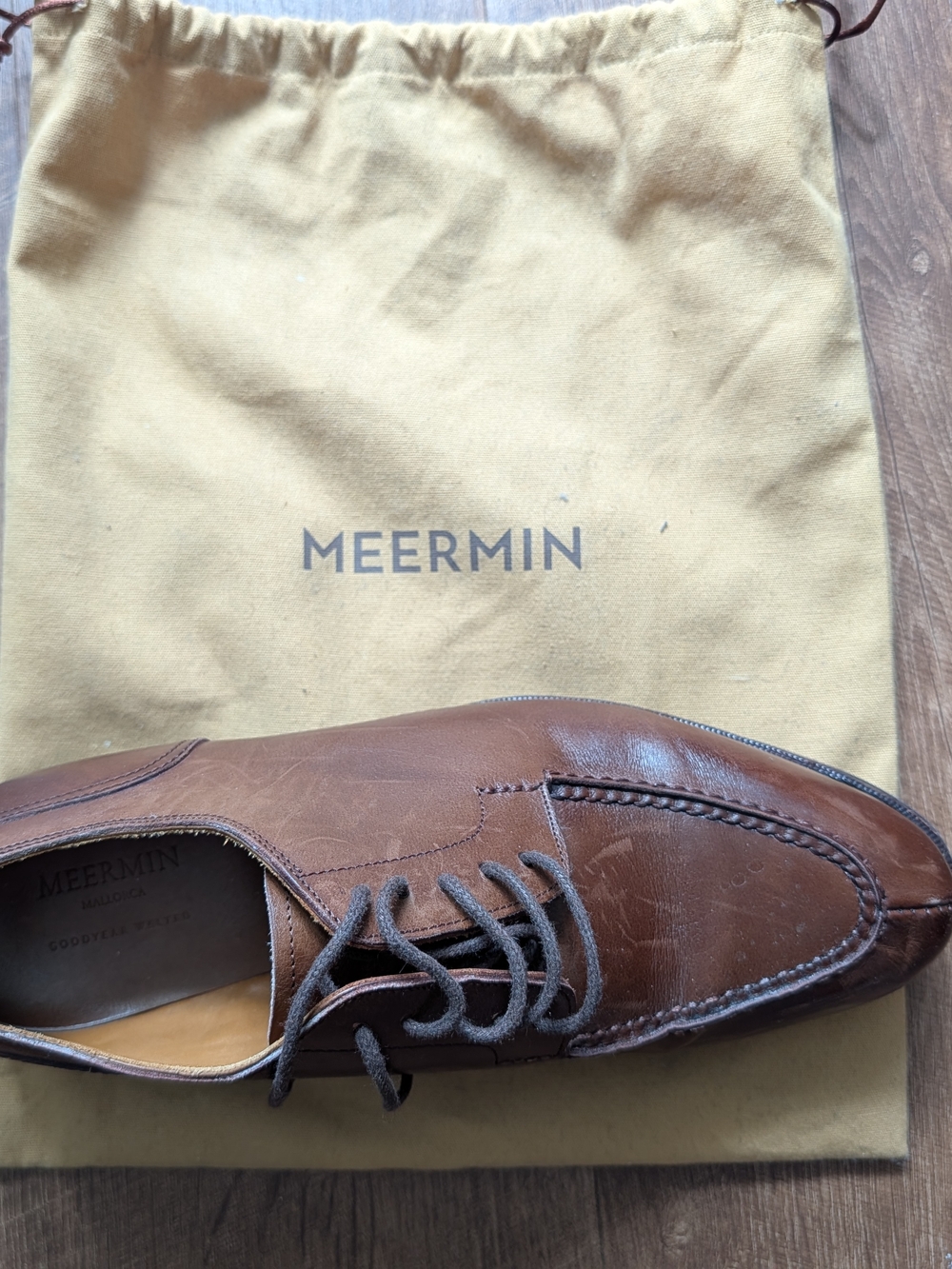 Meermin Men’s Blucher Oak Antique Leather